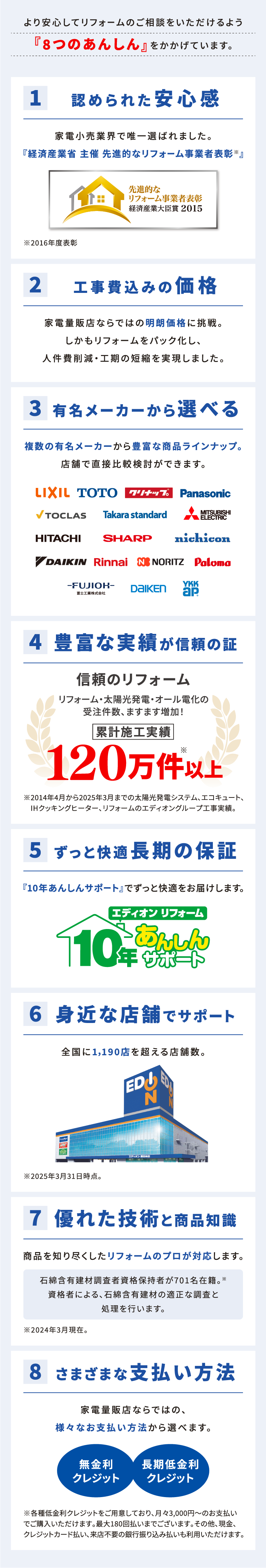 8つの安心