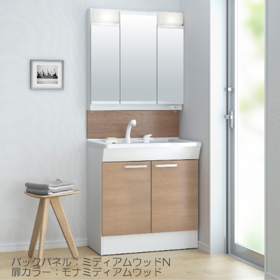 新商品!新型 洗面化粧台 TOTO Vシリーズ 間口750 一面鏡 鏡裏収納付 2枚扉 エコミラーあり LMPB075A4GDC1G  LDPB075BAGES2A 寒冷地 メーカー直送