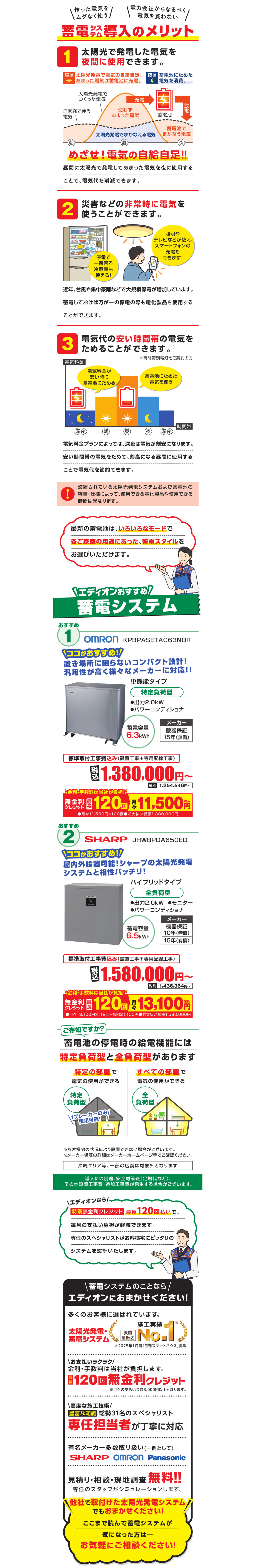 エディオン蓄電池
