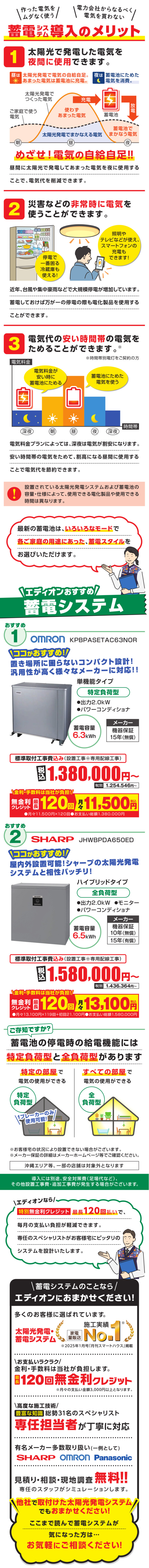 エディオン蓄電池