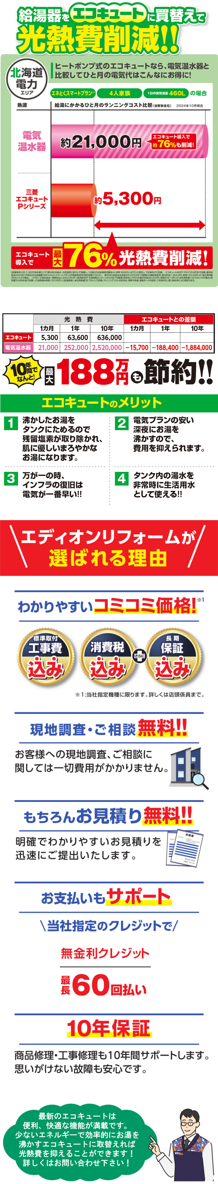 北海道電力エコキュート買い替え